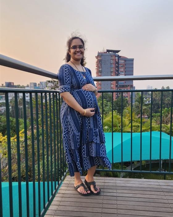 Manju Krishna wearing Zoeymom